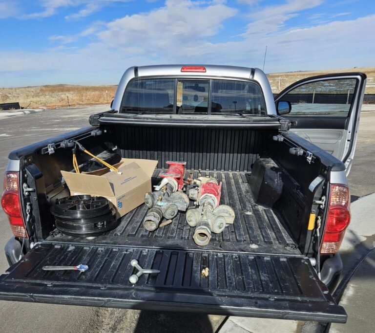 pickup truck with tools for field services team